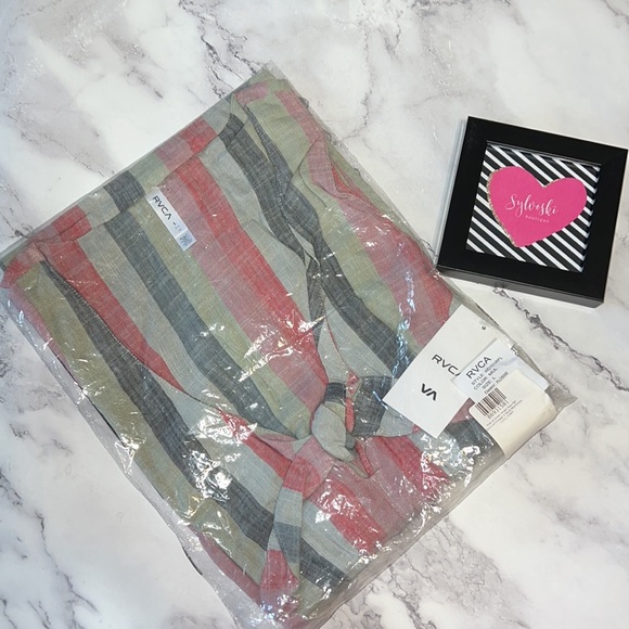 🔥RVCA FLOSSIE STRIPED MIDI DRESS NWT - Picture 6 of 7